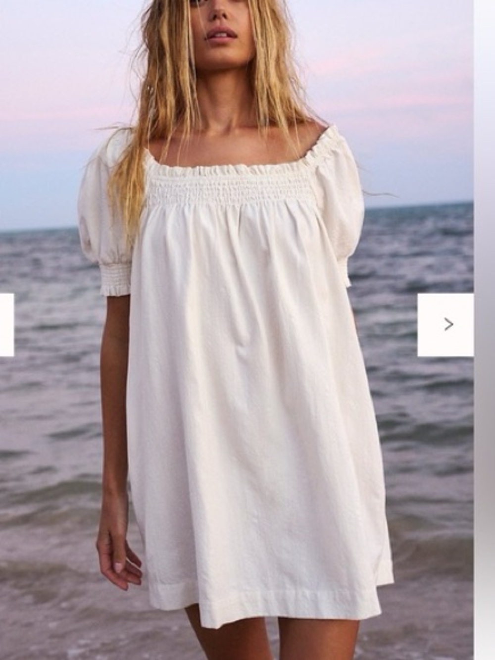 Free People Mila Cotton Poplin Mini Dress Medium - Picture 7 of 8